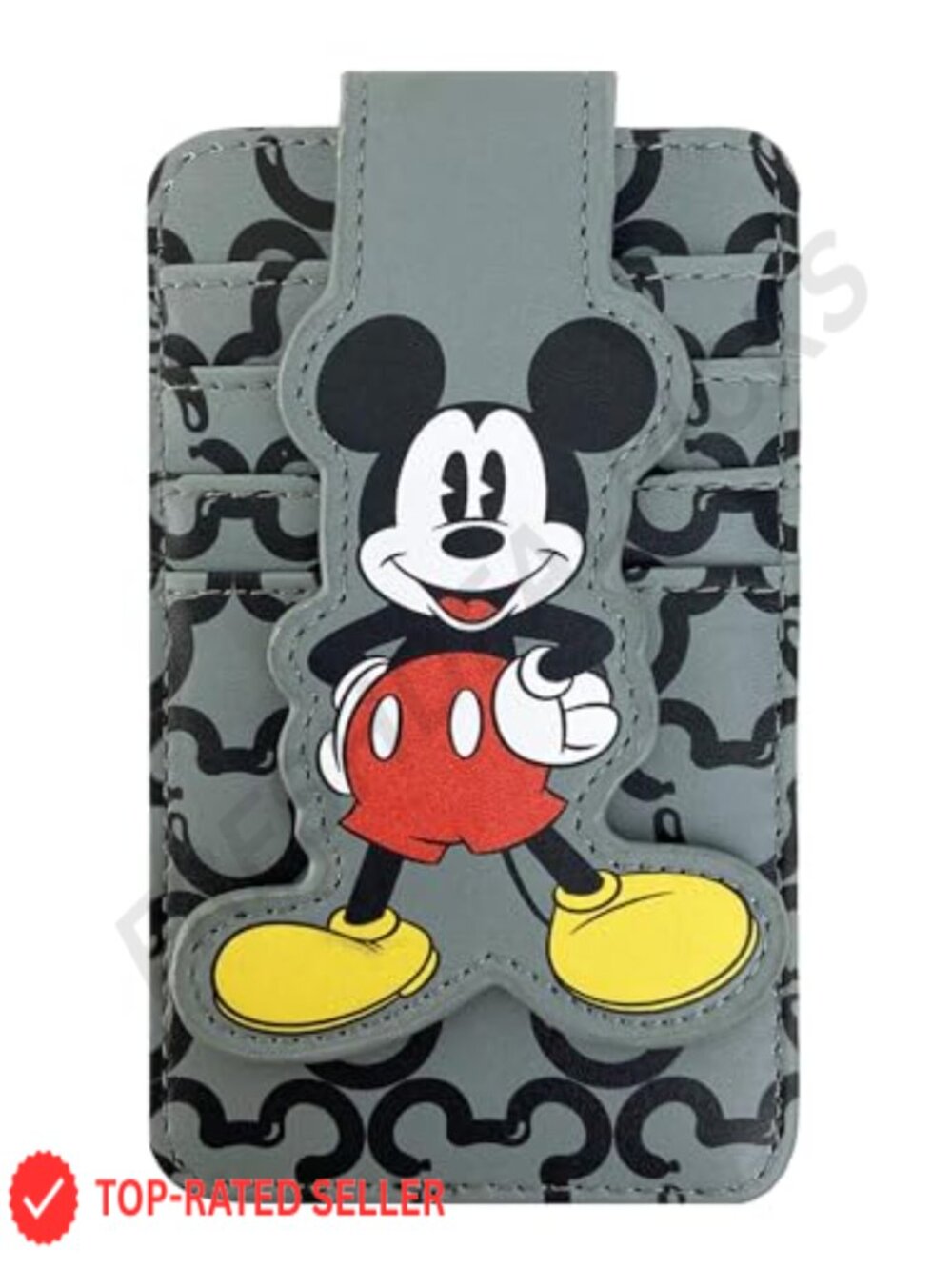 Disney Card Holder Women Slim Wallet Mickey Mouse Faux Leather